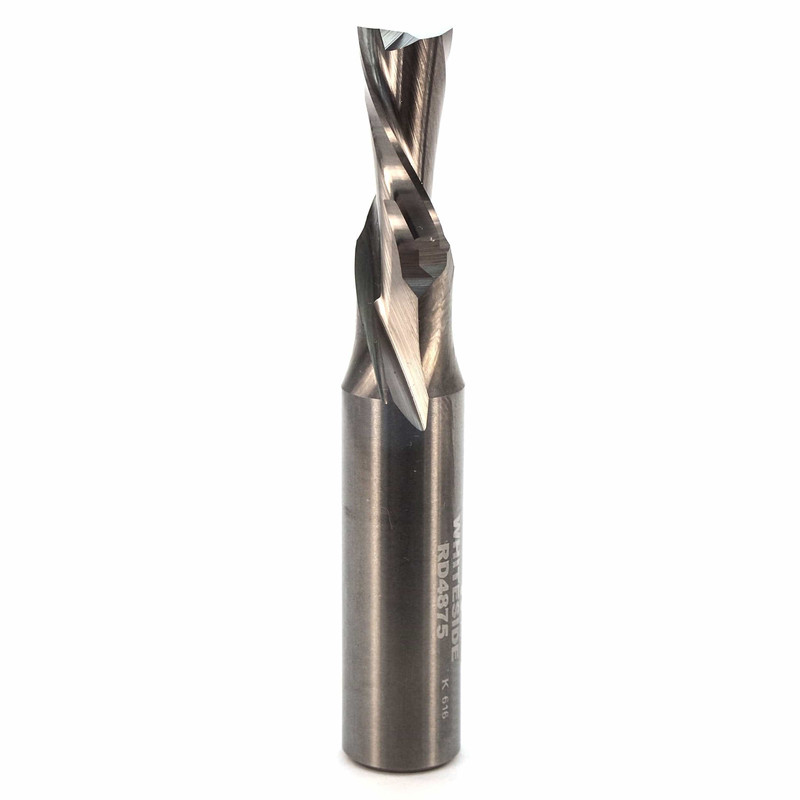Downcut Spiral Standard Router Bit - Shank:1/2" - Diameter:3/8" - Cutting Length:3/4"